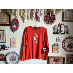 Y2K Studio Treat Halloween ghost & pumpkin orange long sleeve shirt